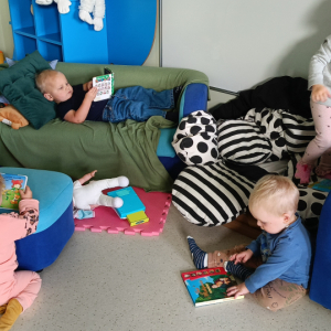 W kąciku wyciszenia.